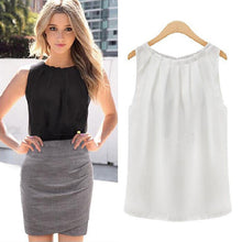 Tropical Women Blouses Roupas Femininas Sexy Fold Sleeveless Chiffon Plus Size Ladies Blouses Casual Tops Clothing M-XXL J4U66