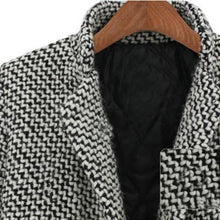 vintage women long coat parka jacket trench wool blends lapel outwear J4U66