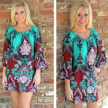 vintage women boho dress off shoulder floral print flare sleeve loose mini dress casual beach dress vestisos green J4U66