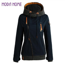 warm casual women hoodies zipper long sleeve top for zipper jacket with hood coat moletom feminino J4U66
