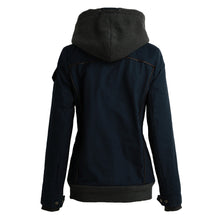warm casual women hoodies zipper long sleeve top for zipper jacket with hood coat moletom feminino J4U66