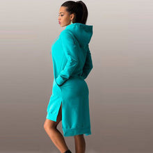 women hoodies dress elegant long sleeve pockets casual women clothing J4U66