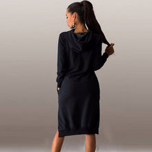 women hoodies dress elegant long sleeve pockets casual women clothing J4U66