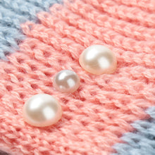 colorful snow caps striped knitted beanie hat with pom pom bead for women femme hip hop skullies cap J4U66