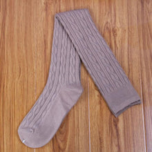 Fashion Women Socks Cotton Women Knit Over Knee Thigh Spiral Pattern High Boot Socks  J4U66