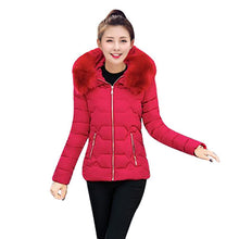 jacket coat women slim thickening down parkas cotton padded jacket outerwearclothes J4U66
