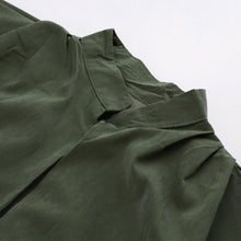 women thin parka coat rond neck long sleeve casual coat for women windbreaker top dark green J4U66
