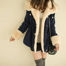 Warm Double-Breasted Wool Blend Jacket Woman Clothes Solid Long Slim Plus Size Women's Jackets And Coats J4U66