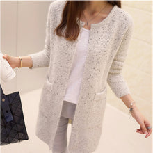 Women Sweaters Pullovers Shiny Crystal Beading O-neck Knitted Sweaters Women Elegant Casual Pullovers Warm Knitwear J4U66