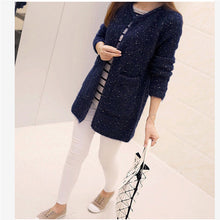 Women Sweaters Pullovers Shiny Crystal Beading O-neck Knitted Sweaters Women Elegant Casual Pullovers Warm Knitwear J4U66