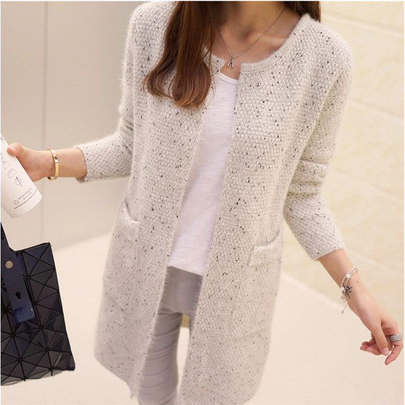 Women Sweaters Pullovers Shiny Crystal Beading O-neck Knitted Sweaters Women Elegant Casual Pullovers Warm Knitwear J4U66