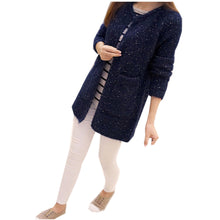 Women Sweaters Pullovers Shiny Crystal Beading O-neck Knitted Sweaters Women Elegant Casual Pullovers Warm Knitwear J4U66