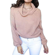 womens pullover tops short knitted sweater turtle neck vertical stripes raglan warm clothes casual roupas femininas J4U66