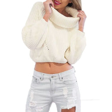 womens pullover tops short knitted sweater turtle neck vertical stripes raglan warm clothes casual roupas femininas J4U66