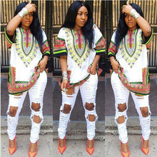 women african festival dashiki shirt kaftan boho hippe gypsy festival tops party dress J4U66