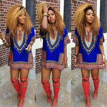 women african festival dashiki shirt kaftan boho hippe gypsy festival tops party dress J4U66