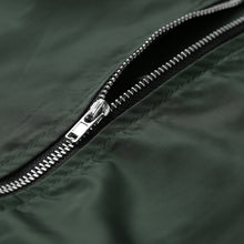 women biker bomber jacket short zipper slim coat women vintage outerwear long sleeve tops black dark green J4U66