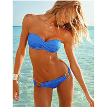 women bikini full lined floral blooming swimsuit mild push up swimwear for women J4U66