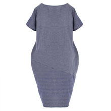 Women Casual Cotton Linen Long Dress Ethnic Short Sleeve Loose Dress J4U66