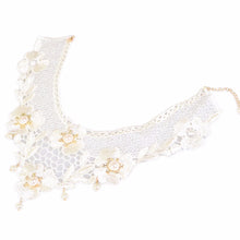 Women Jewelry Bib Lace Pearl Choker Collar Statement Pendant Necklace J4U66