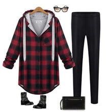 Hoodies Plaid Cotton Pullovers Coat Long Sleeve Sweatshirts XL-XXXXL Suit Y8 J4U66