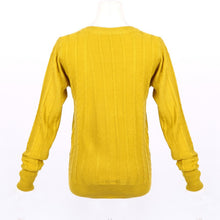 Women Lady Long Sleeve Round Neck Twisted Knit Sweater Pullover Jumper Tops J4U66