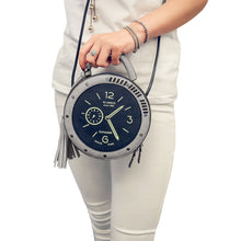 women leather messenger bag tassel crossbody shoulder bag clock casual vintage handbag bag pink black grey J4U66