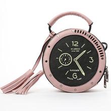 women leather messenger bag tassel crossbody shoulder bag clock casual vintage handbag bag pink black grey J4U66