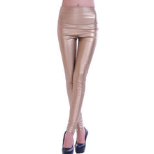 Leggings Faux Leather Slim Leggings Plus Size High Elasticity Sexy Pants Leggins Leather Boots Leggings J4U66