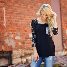 Women O Neck Camouflage Printed Loose Long Sleeve T-shirt Ladies Casual Tops Blusas Femininas Plus Size S-XL J4U66