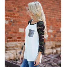 Women O Neck Camouflage Printed Loose Long Sleeve T-shirt Ladies Casual Tops Blusas Femininas Plus Size S-XL J4U66