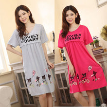 Women Pregnant Large Bear Lactation Nursing Clothes Maternity Dress Letters Print Cotton Sleepwear mujeres dormir J4U66