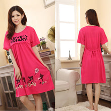 Women Pregnant Large Bear Lactation Nursing Clothes Maternity Dress Letters Print Cotton Sleepwear mujeres dormir J4U66