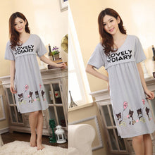 Women Pregnant Large Bear Lactation Nursing Clothes Maternity Dress Letters Print Cotton Sleepwear mujeres dormir J4U66