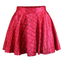 Short High Waist Skirt 3D Print Floral Flared Pleated Mini Skirts LE2 J4U66