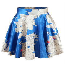 Short High Waist Skirt 3D Print Floral Flared Pleated Mini Skirts LE2 J4U66