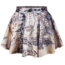 Short High Waist Skirt 3D Print Floral Flared Pleated Mini Skirts LE2 J4U66