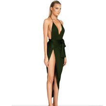 women dress halter belt split casual bodycon party dress irregular hem sleeveless club sexy dress vestidos J4U66