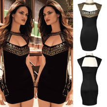 women dress hollow out sleeveless party dress sexy club mini dress bodycon dress vestidos de festa J4U66