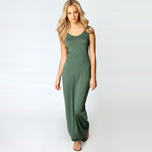 women dress tank ankle length elegant dress round neck ladies long maxi dress evening party dresses vestidos J4U66