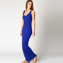 women dress tank ankle length elegant dress round neck ladies long maxi dress evening party dresses vestidos J4U66