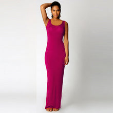 women dress tank ankle length elegant dress round neck ladies long maxi dress evening party dresses vestidos J4U66