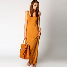 women dress tank ankle length elegant dress round neck ladies long maxi dress evening party dresses vestidos J4U66