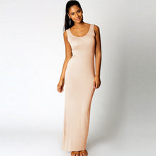 women dress tank ankle length elegant dress round neck ladies long maxi dress evening party dresses vestidos J4U66