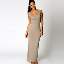 women dress tank ankle length elegant dress round neck ladies long maxi dress evening party dresses vestidos J4U66