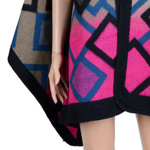 women polyester square scarf pashminas bordadas long scarf poncho square print armhole cape shawl scarves pashmina J4U66