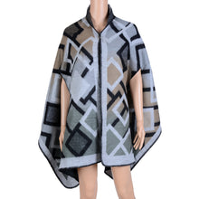 women polyester square scarf pashminas bordadas long scarf poncho square print armhole cape shawl scarves pashmina J4U66