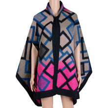 women polyester square scarf pashminas bordadas long scarf poncho square print armhole cape shawl scarves pashmina J4U66