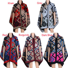 women polyester square scarf pashminas bordadas long scarf poncho square print armhole cape shawl scarves pashmina J4U66