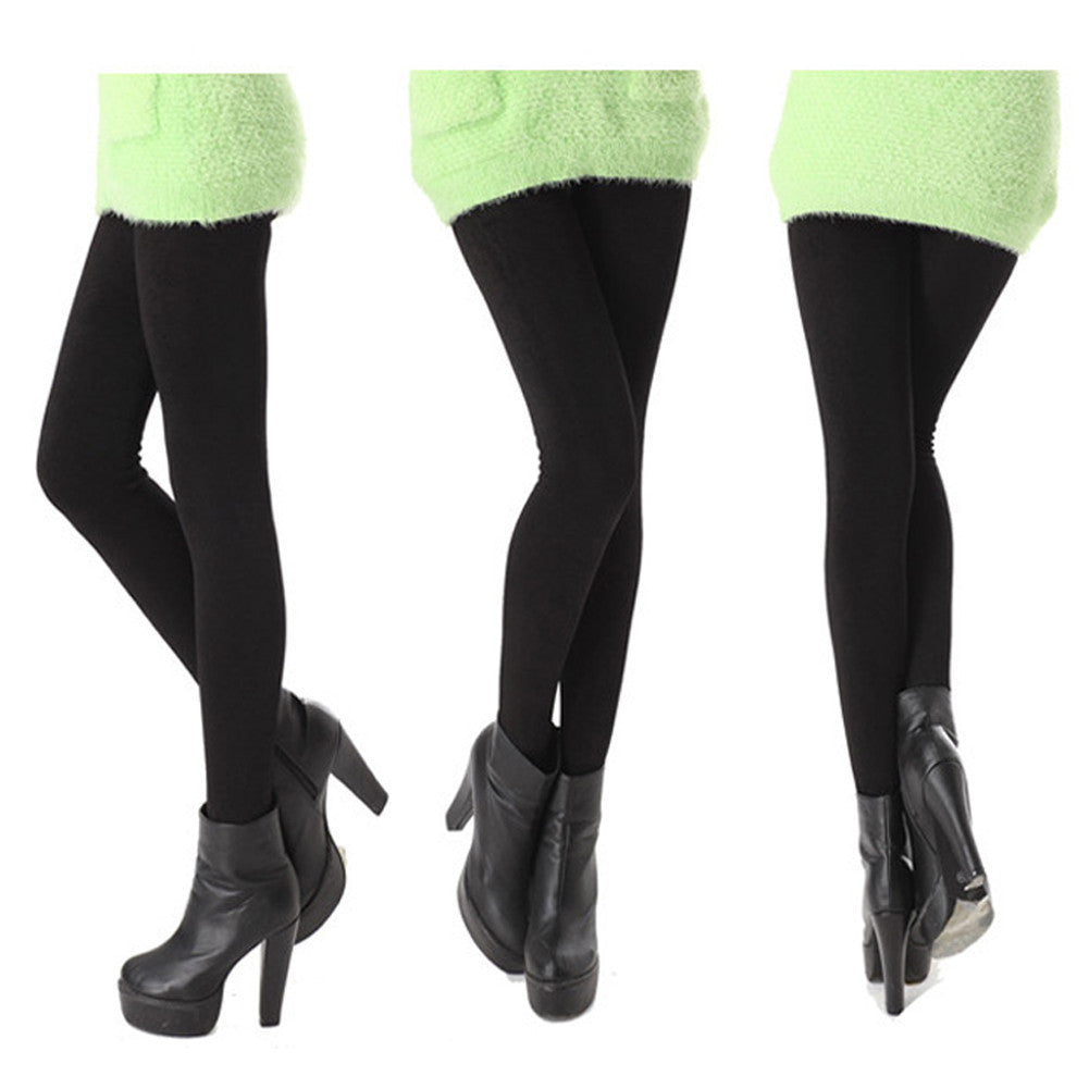 women warm spandex leggings solid thick velvet leggin high elastic skinny bodycon workout pants candycolor jeggings J4U66